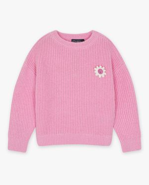 Pulls - Pull rose avec broche