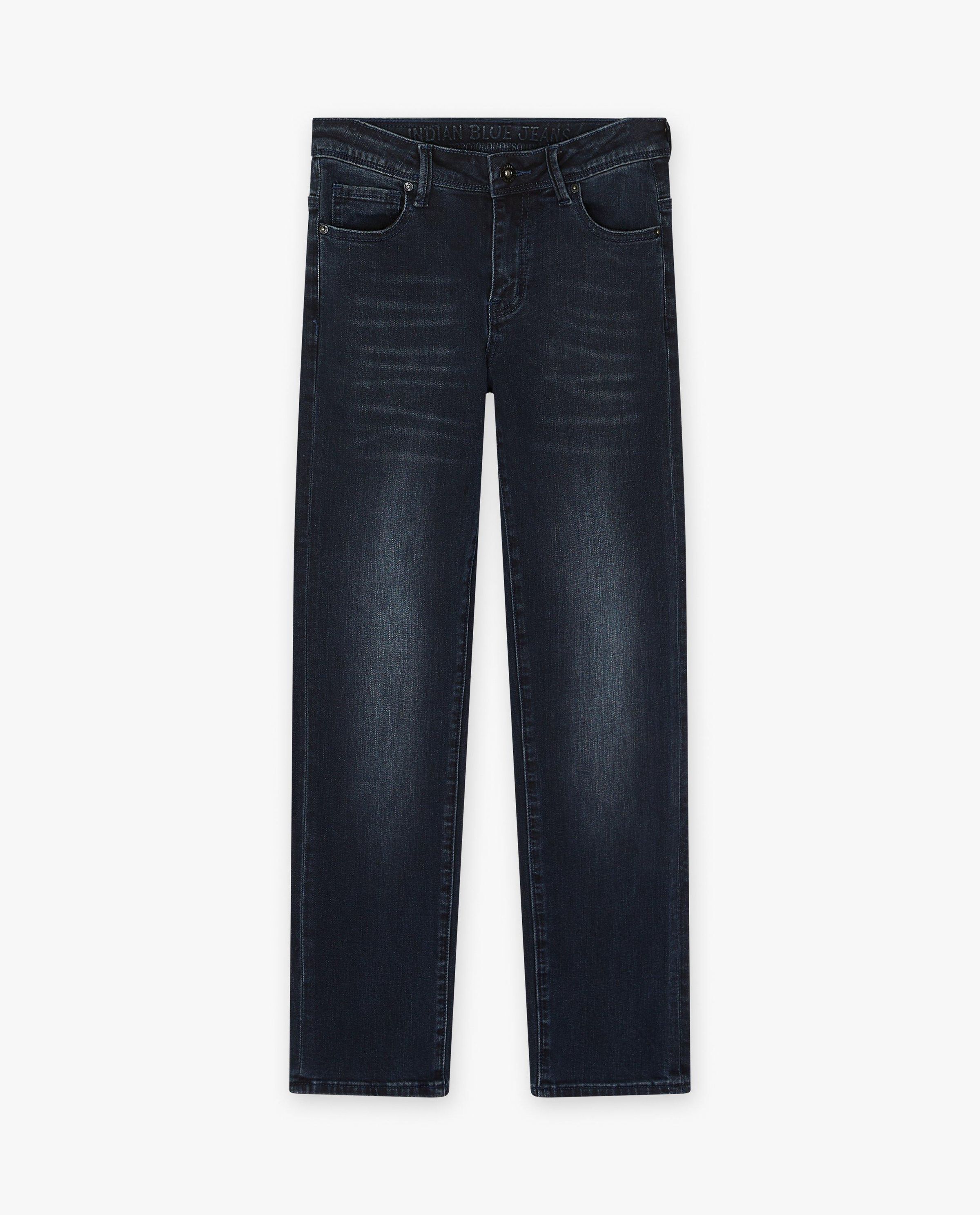 Donkerblauwe jeans, straight fit - Indian Blue Jeans