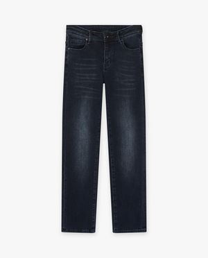 Donkerblauwe jeans, straight fit - Indian Blue Jeans