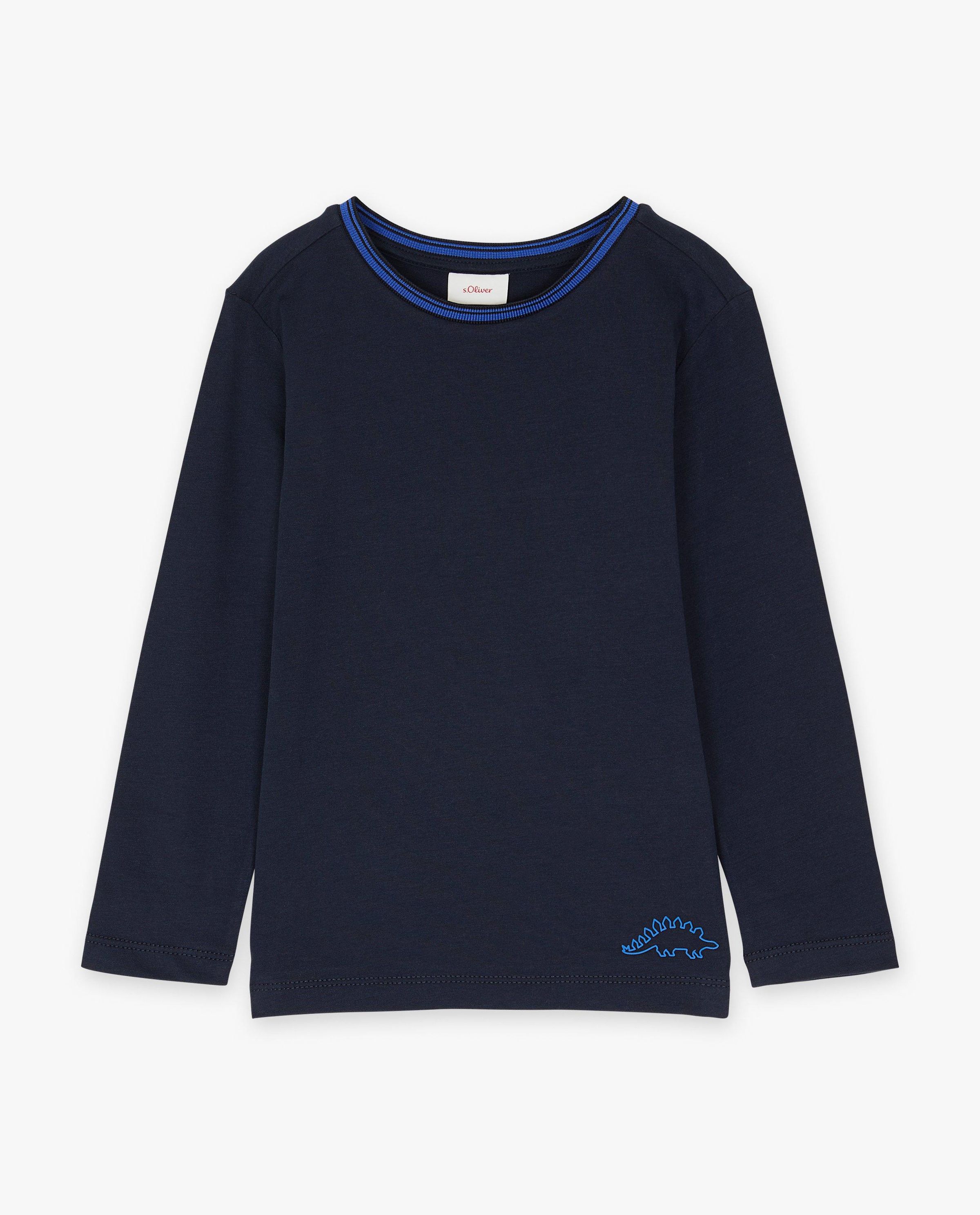 T-shirt bleu fonc&eacute; &agrave; manches longues - S. Oliver