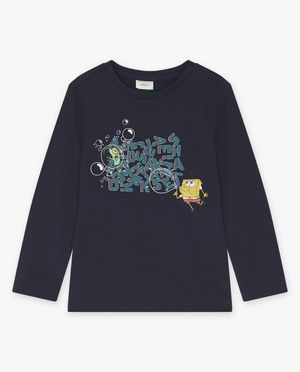 Donkerblauwe longsleeve Spongebob - S. Oliver
