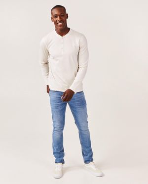 Offwhite longsleeve met knopen - S. Oliver