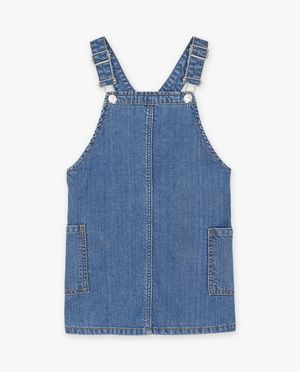 Robes - Robe-salopette bleue