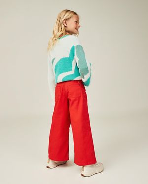 Jeans - Jeans rouge, coupe &agrave; jambes larges