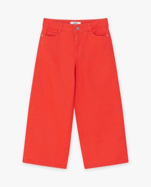 Jeans - Jeans rouge, coupe &agrave; jambes larges
