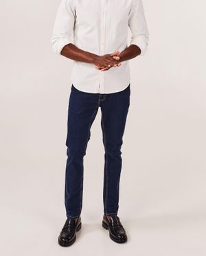 Jeans bleu fonc&eacute;, slim fit - OVS