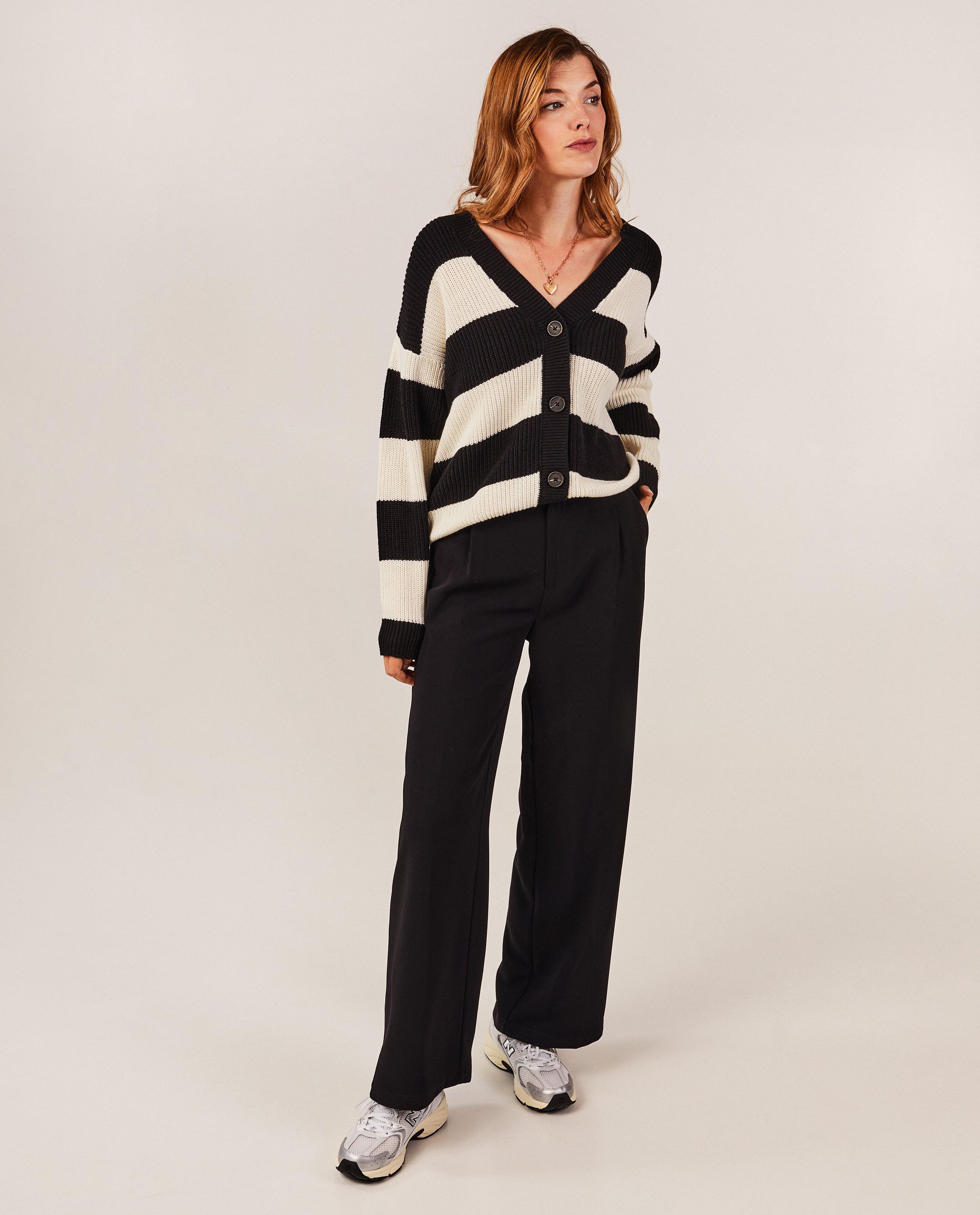 Gebreide cardigan met strepen - OVS