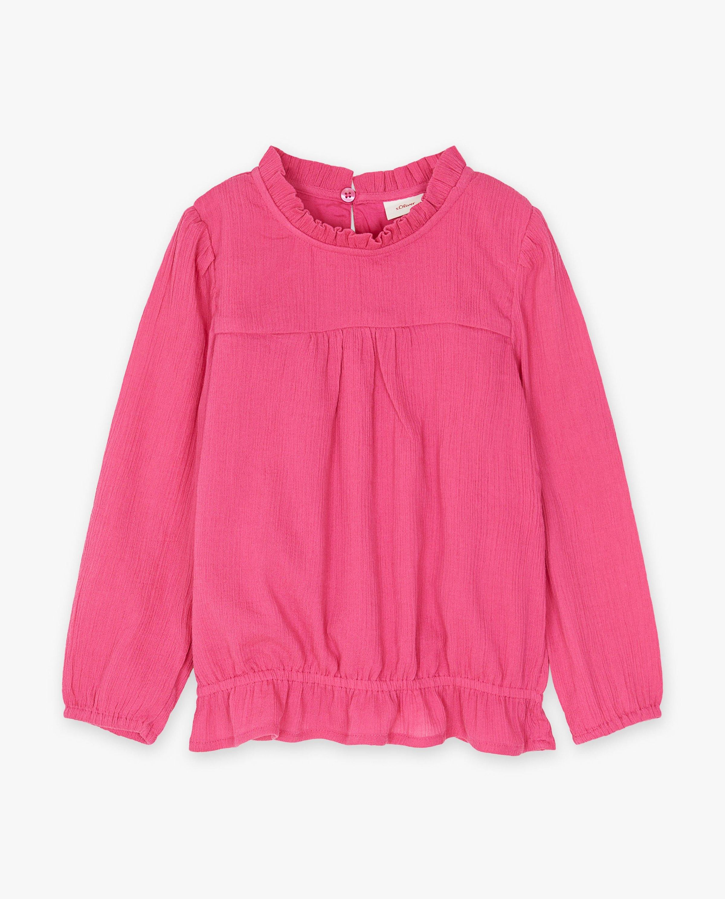 Roze blouse met structuur - S. Oliver