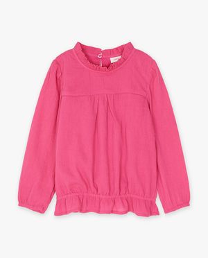 Roze blouse met structuur - S. Oliver