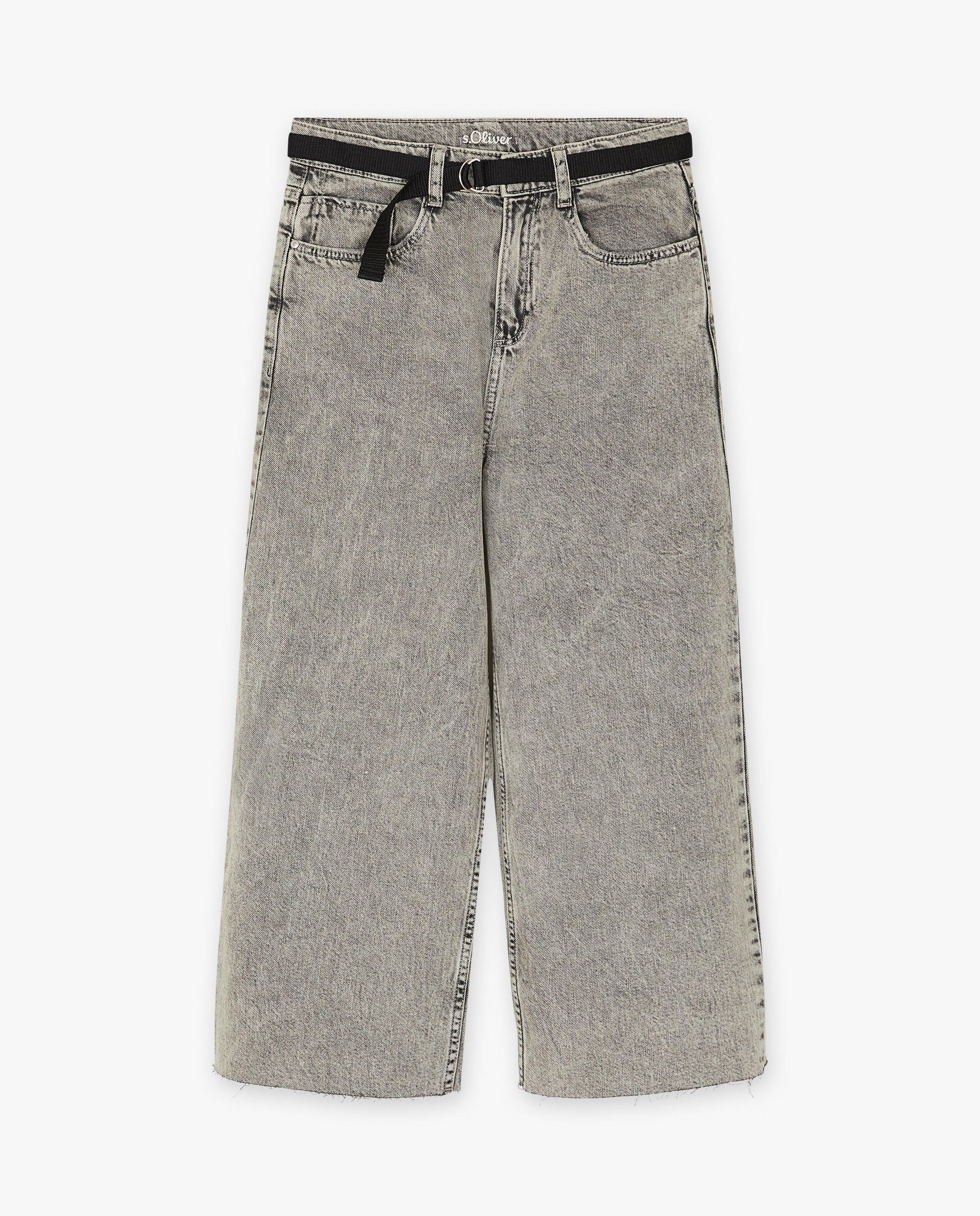 Grijze jeans, wide leg fit - S. Oliver