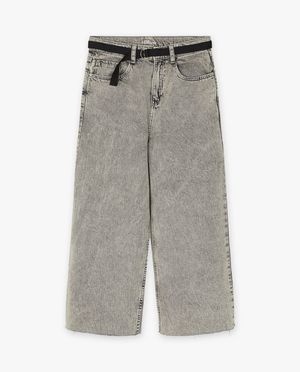 Grijze jeans, wide leg fit - S. Oliver