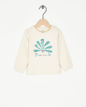 Longsleeve met pauwenprint - S. Oliver