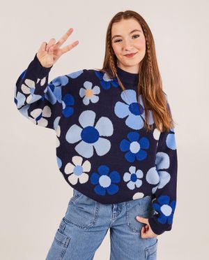 Truien - Trui met bloemenprint