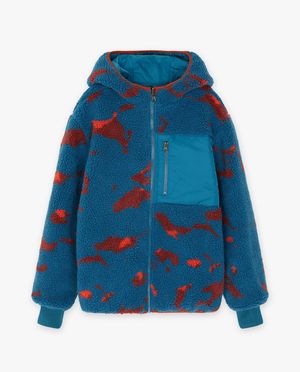Parkas - Veste bleue r&eacute;versible