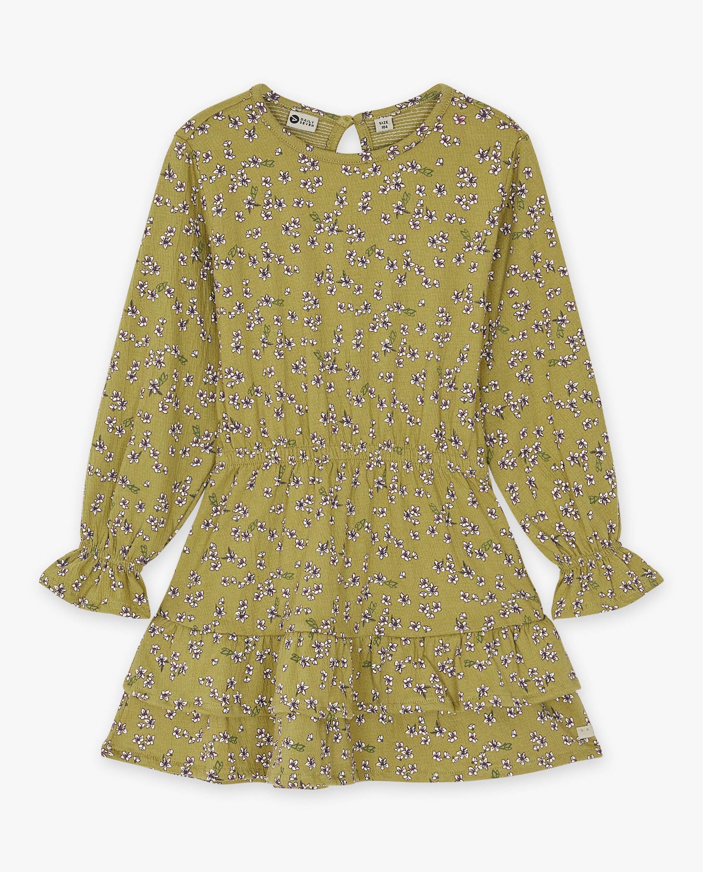 Groene jurk met bloemenprint - Daily 7