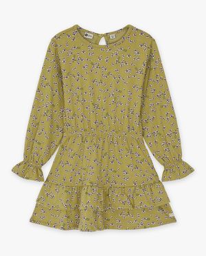 Groene jurk met bloemenprint - Daily 7