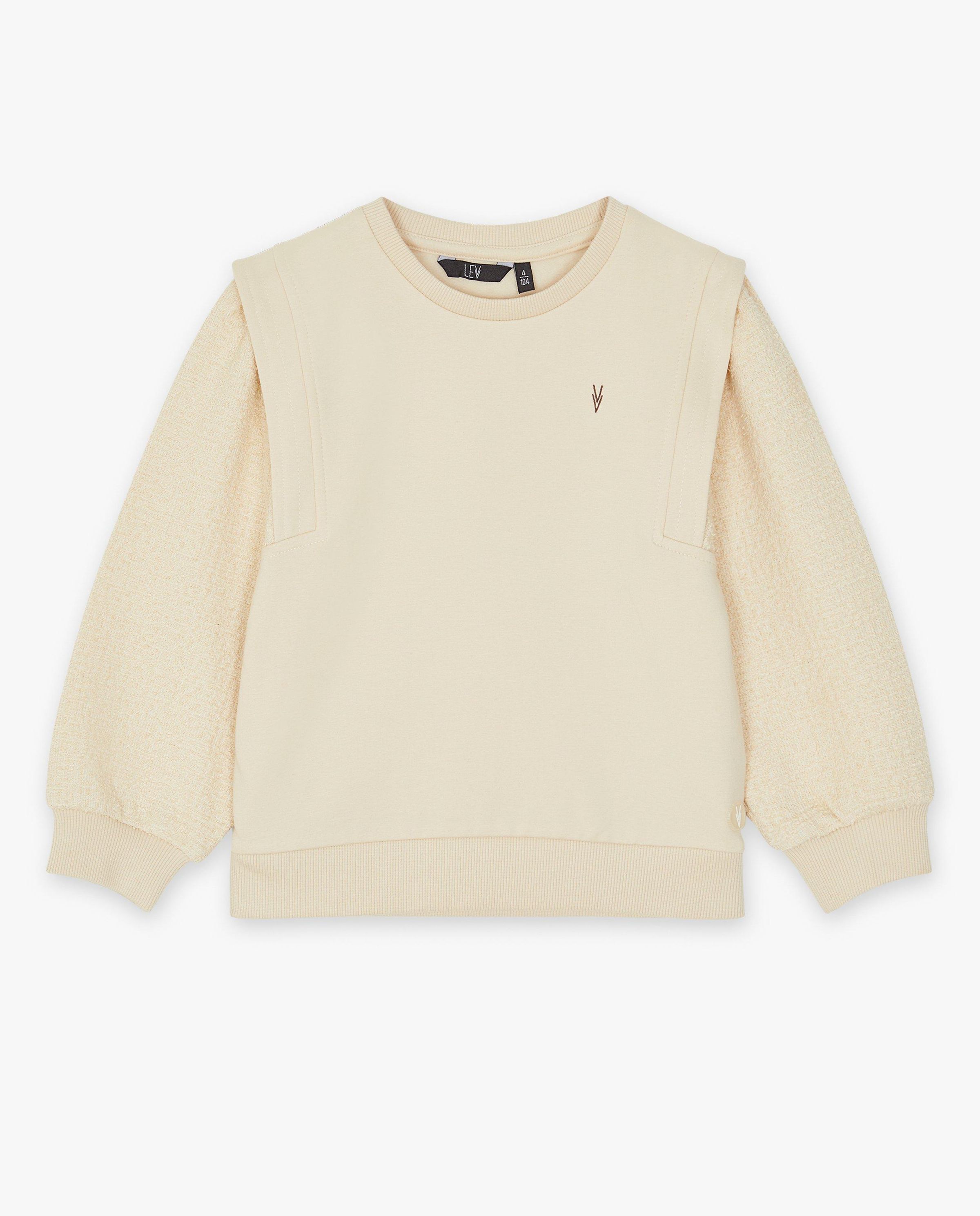 Beige sweater met structuur - Levv
