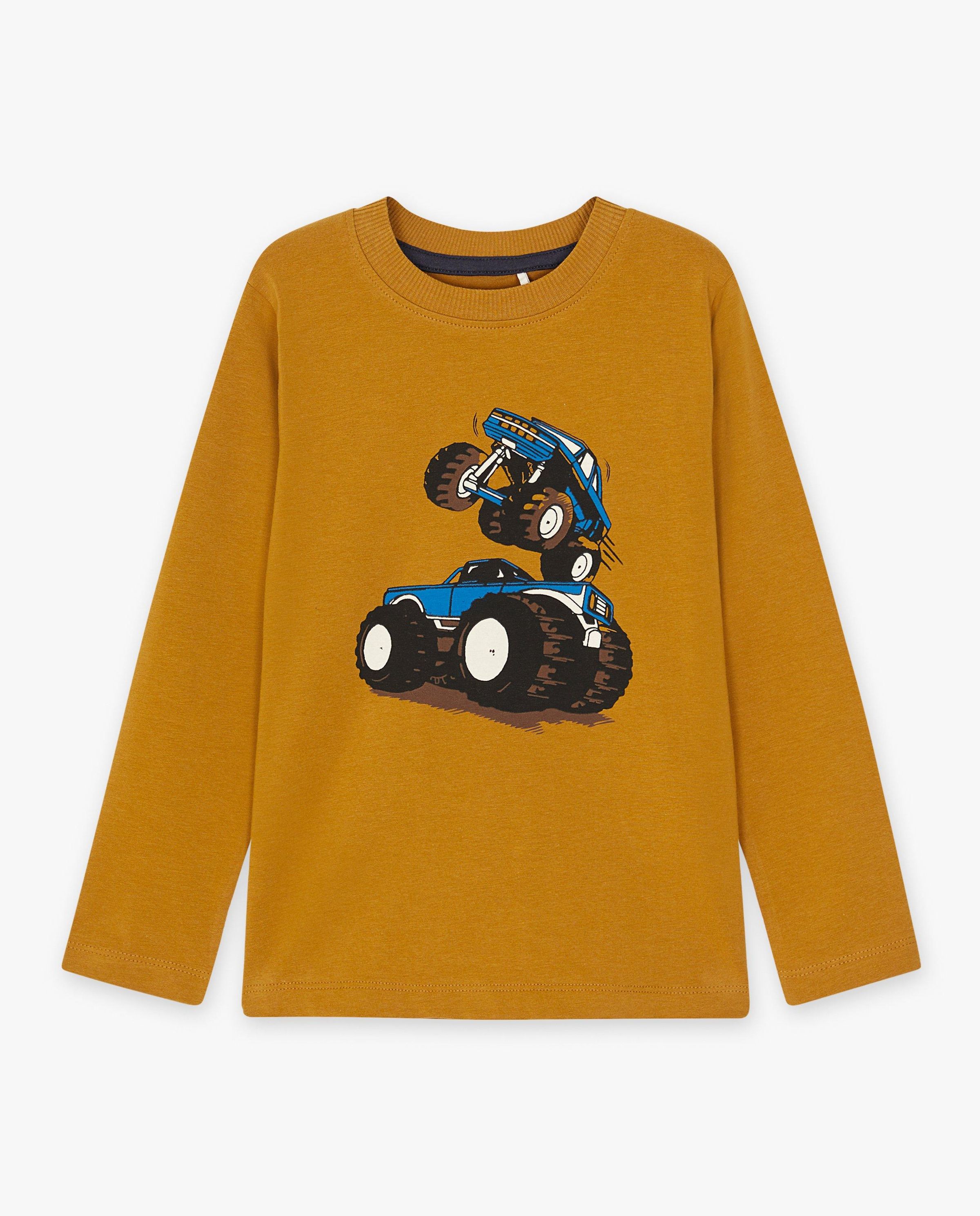 Gele longsleeve met print - Minymo
