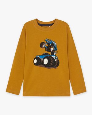Gele longsleeve met print - Minymo
