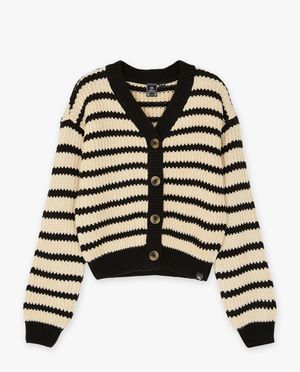 Gebreide cardigan met strepen - Indian Blue Jeans