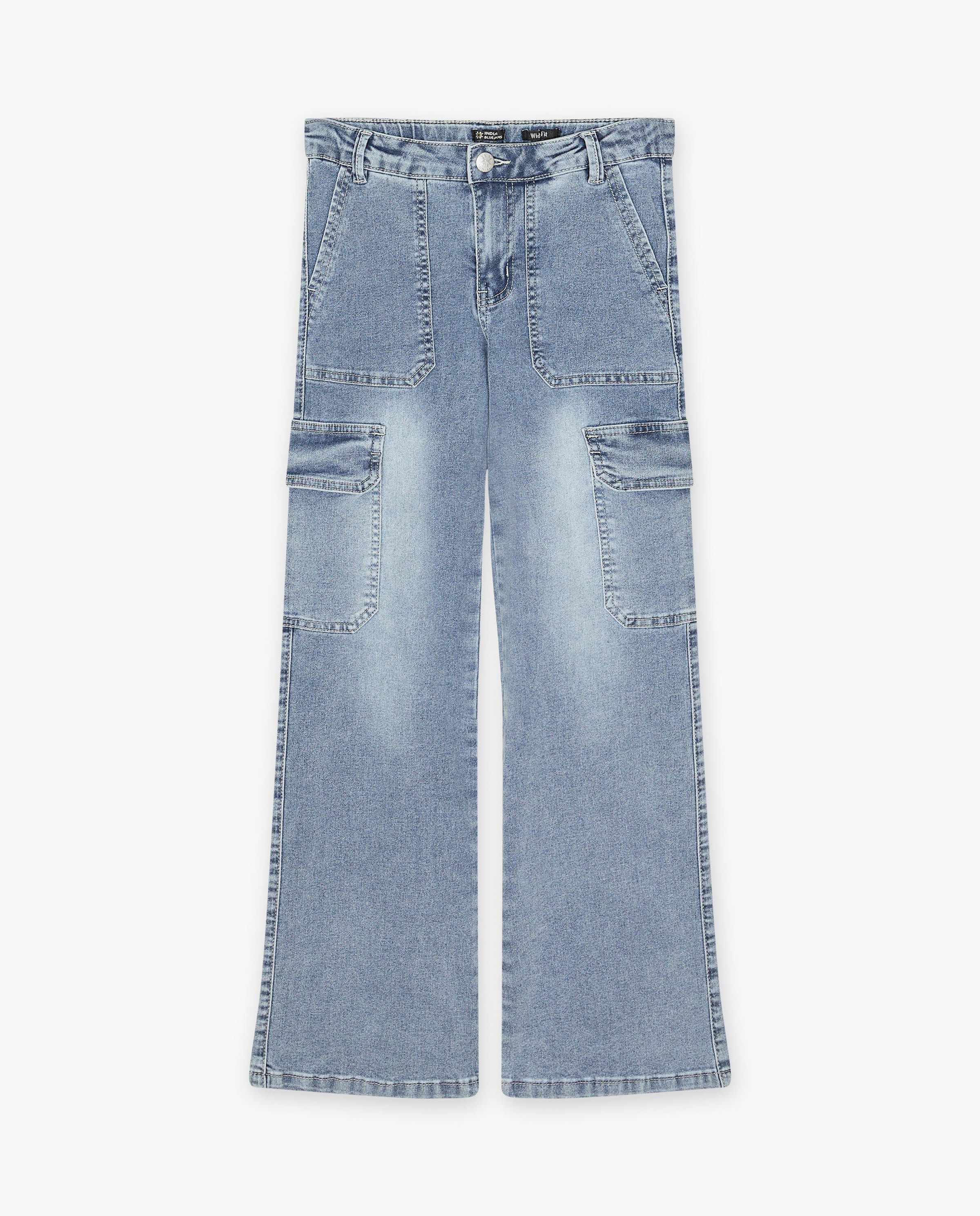 Blauwe jeans, cargo fit - Indian Blue Jeans