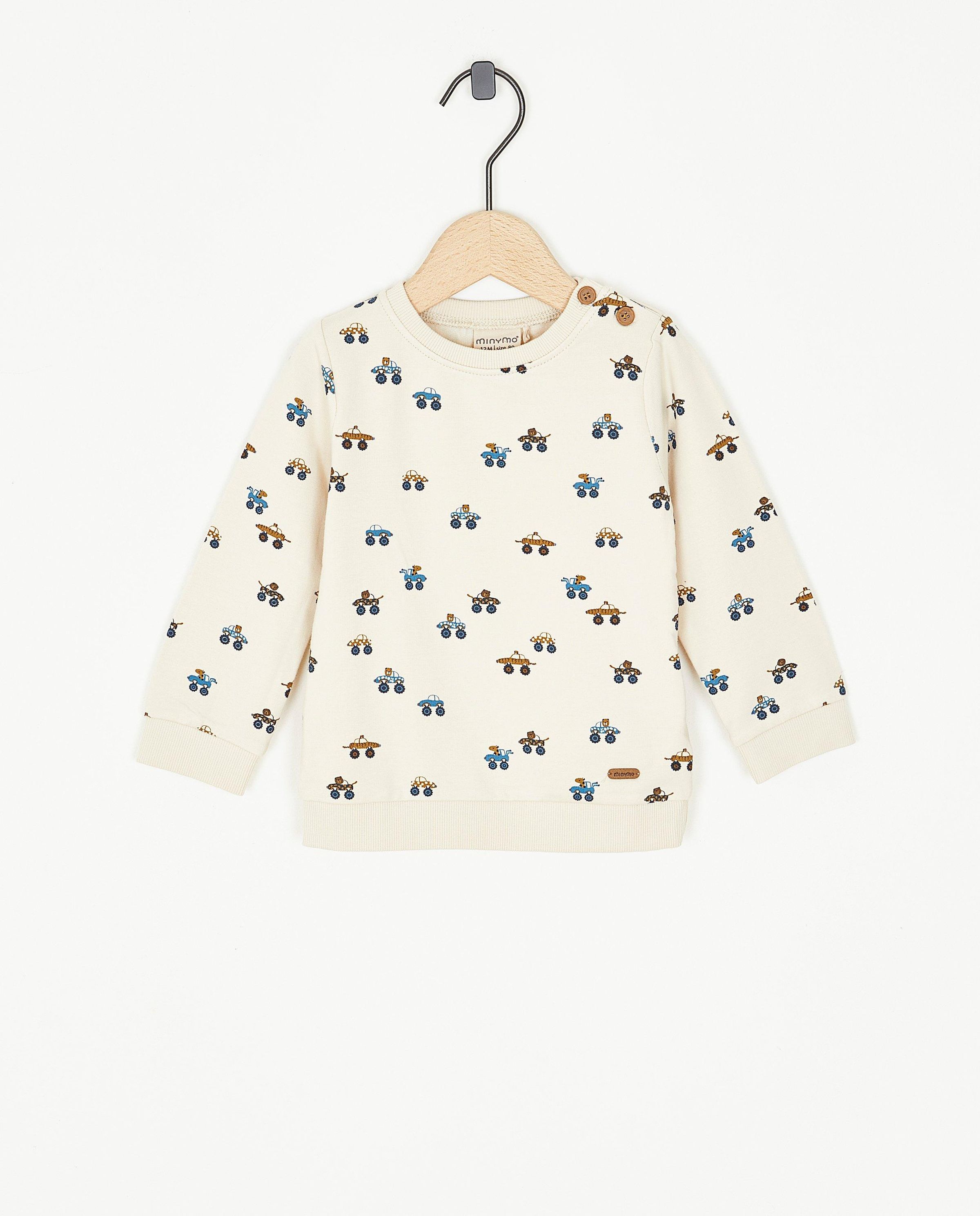 Sweater met autoprint - Minymo