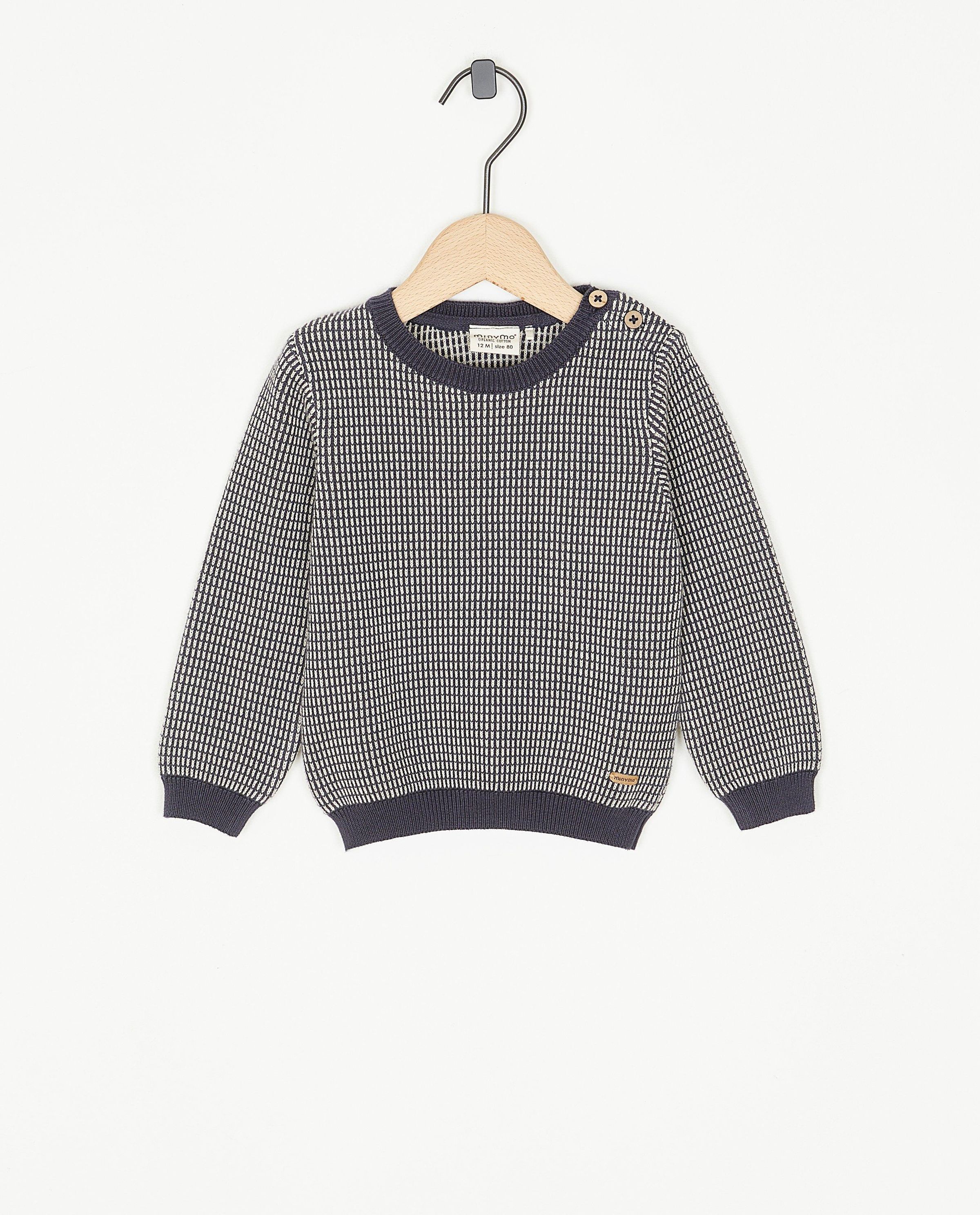 Pull &agrave; fin motif tricot&eacute; - Minymo
