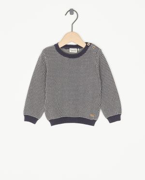 Pull &agrave; fin motif tricot&eacute; - Minymo