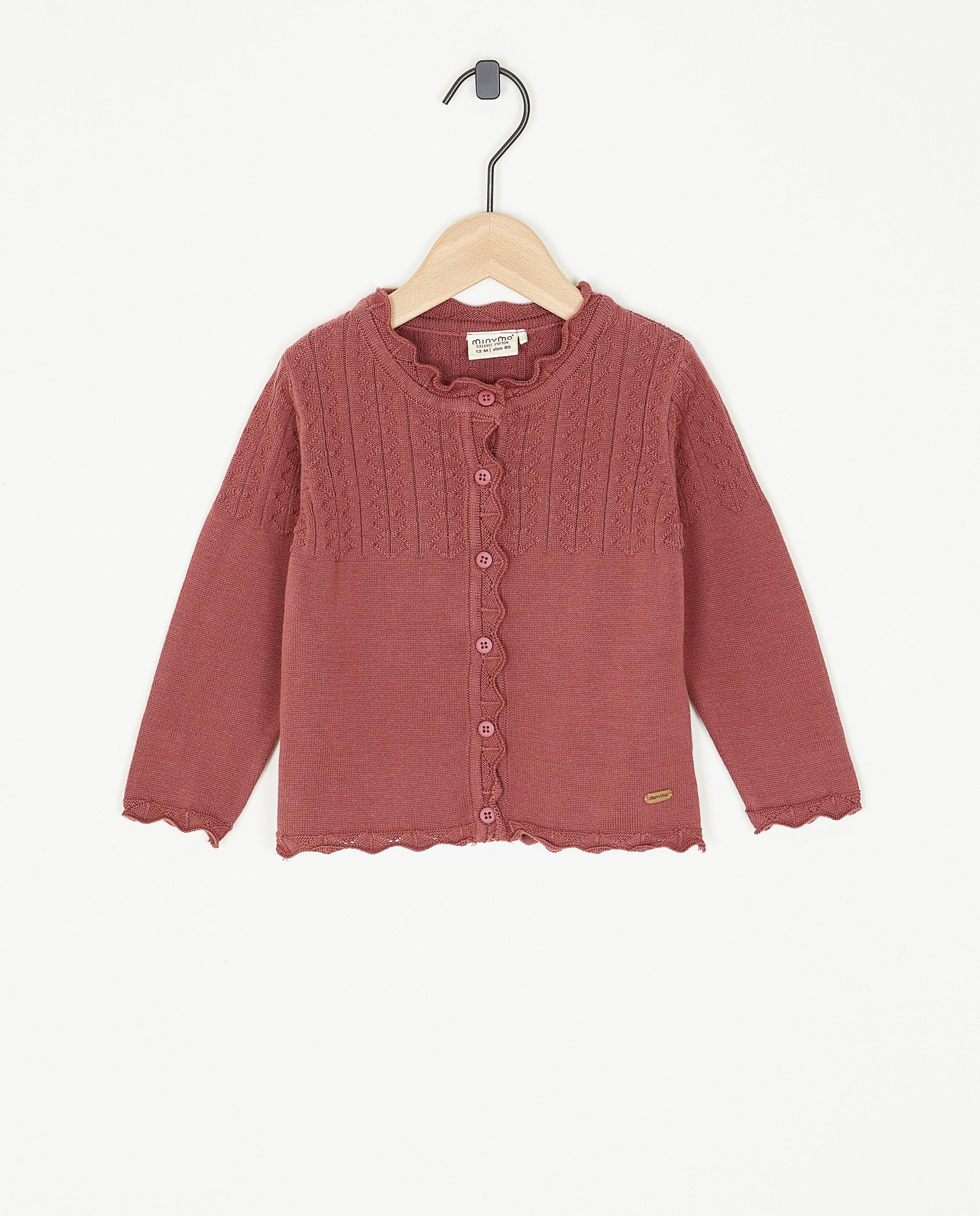 Cardigan &agrave; motif tricot&eacute; - Minymo