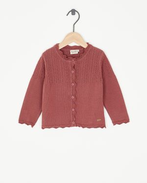 Cardigan &agrave; motif tricot&eacute; - Minymo
