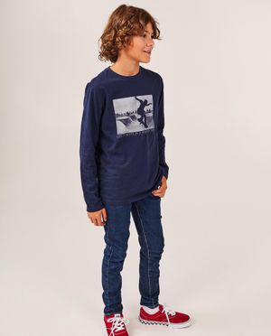 Donkerblauwe jeans, slim fit - JBC