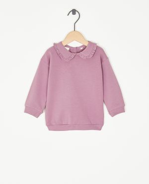 Sweat mauve &agrave; col Claudine - Feetje