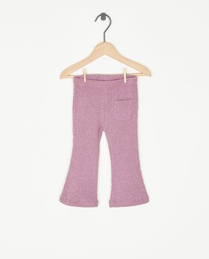 Pantalons - Pantalon mauve c&ocirc;tel&eacute;, jambes larges