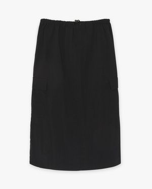 Jupes - Jupe noire, coupe cargo