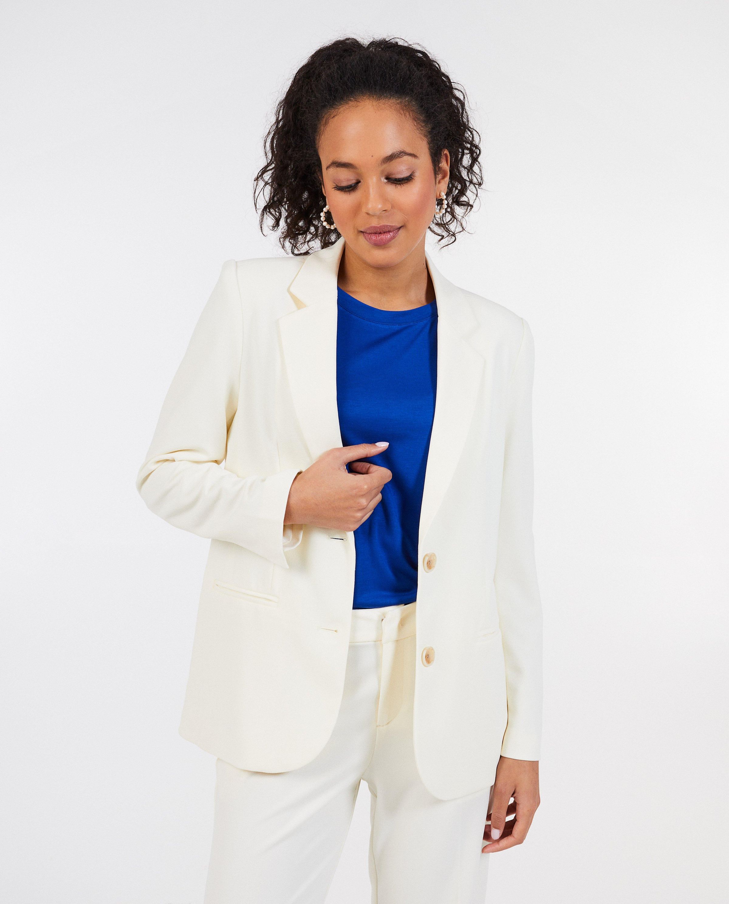 Witte blazer met structuur - Sora