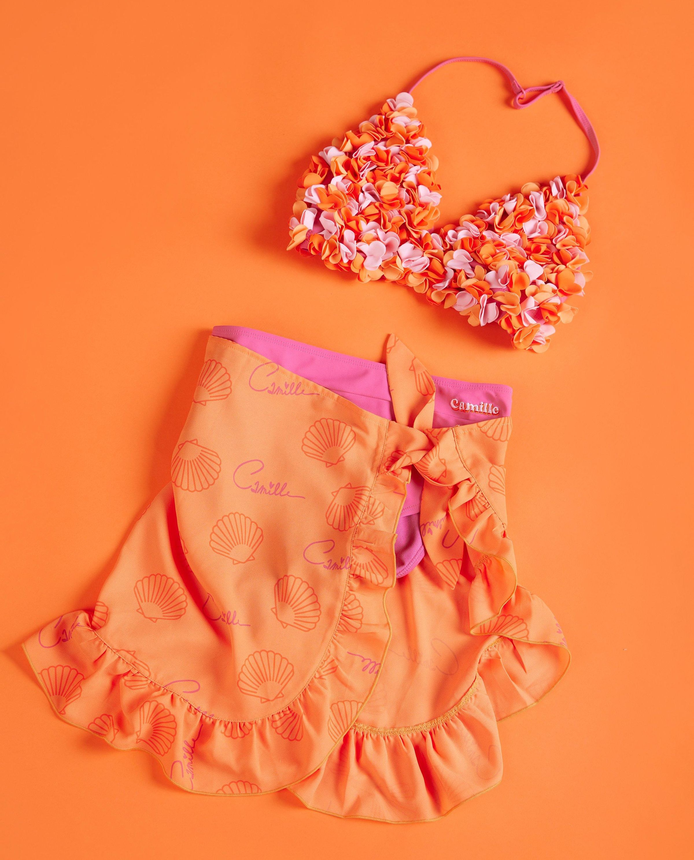 Bikini met 3D-bloemen, 6-14 jaar - CAMILLE x JBC