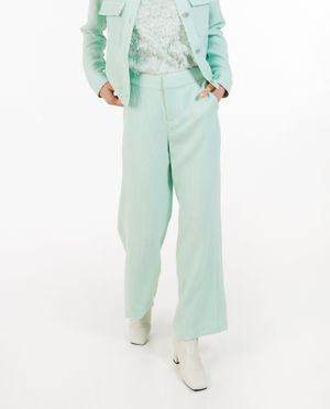 Broeken - Lichtgroene broek, wide fit