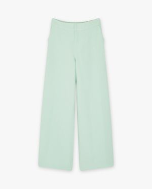 Broeken - Lichtgroene broek, wide fit