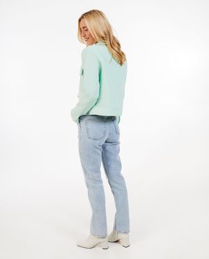 Blazers - Lichtgroene jas met structuur