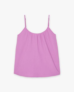 Hemden - Blauwe blouse met structuur