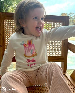 T-shirts - T-shirt &agrave; manches longues d&rsquo;anniversaire personnalisable