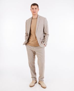 Blazers - Beige kostuumvest, slim fit