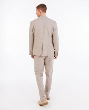 Blazers - Beige kostuumvest, slim fit