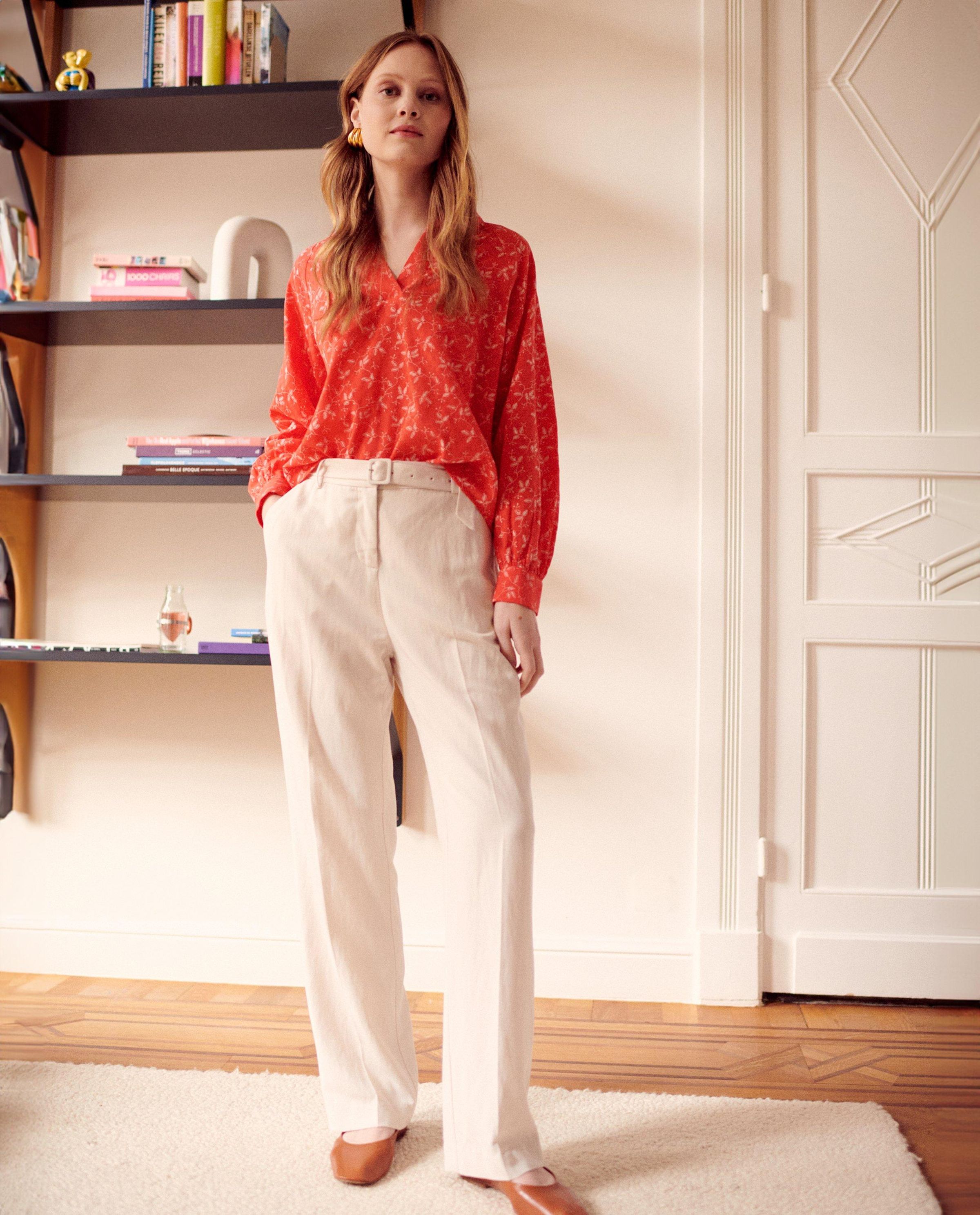 Beige broek met linnen - Thelma & Louise