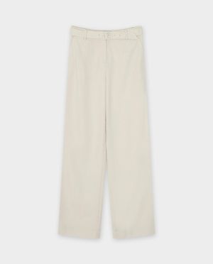 Broeken - Beige broek met linnen