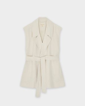 Blazers - Mouwloze blazer met linnen