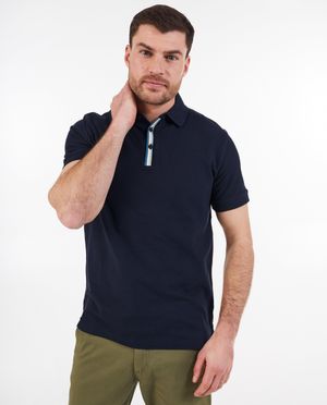 Donkerblauwe polo, regular fit - Quarterback