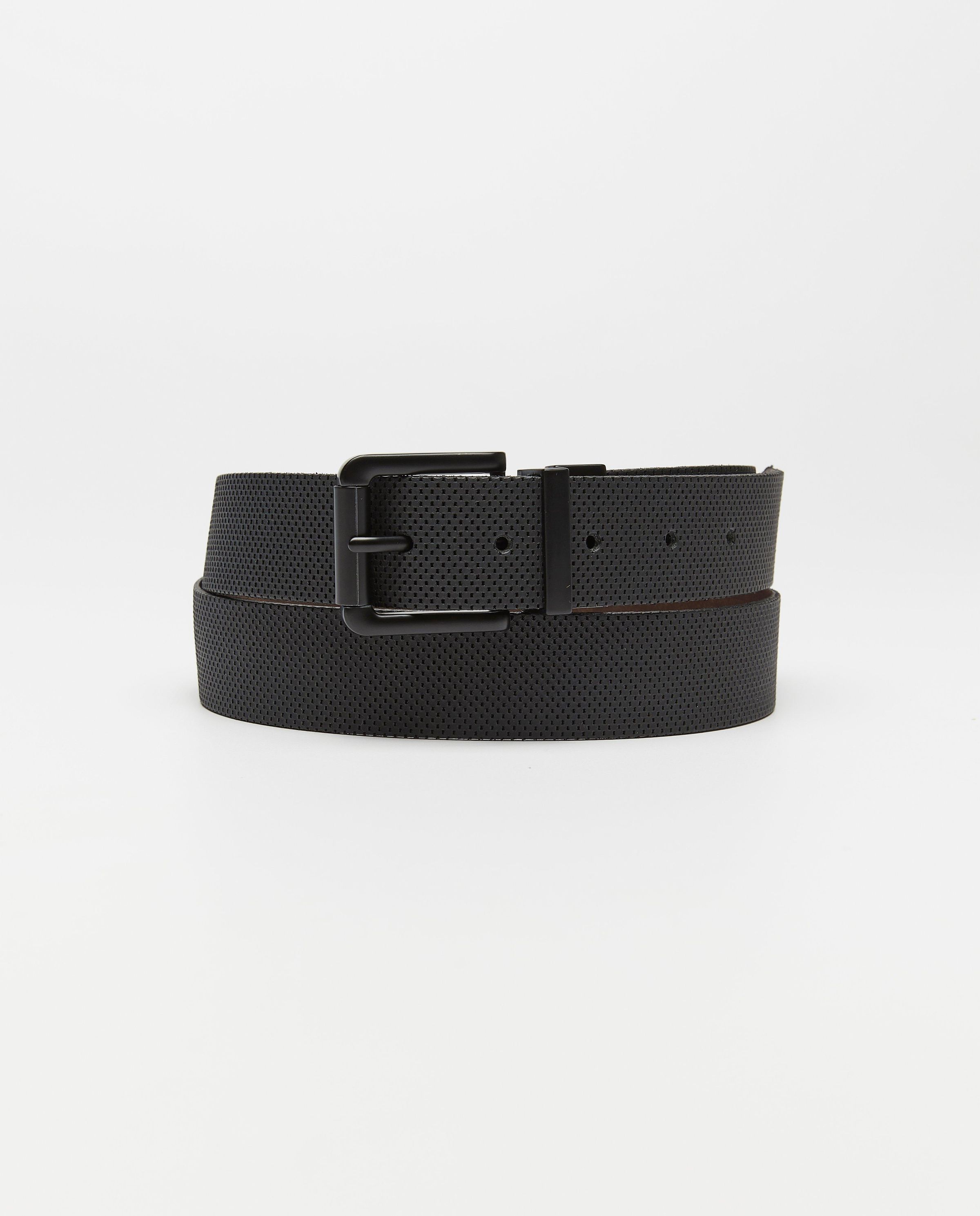 Ceinture r&eacute;versible noire et brune - JBC
