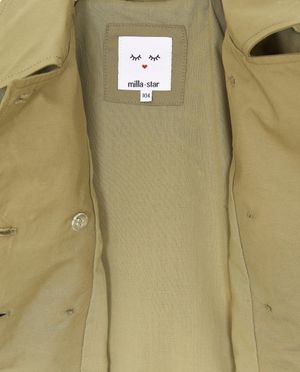 Poncho's en teddy's - Groene trenchcoat