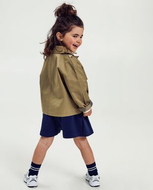 Poncho's en teddy's - Groene trenchcoat